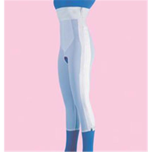 Compression Girdle Below Knee/High Waist Small White