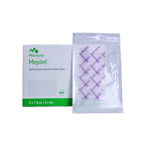 Mepitel Silicone/Mesh Wound Dressing 2x3" Sterile Non-Adherent Adhesive 2Sd Abs, 5 BX/CA