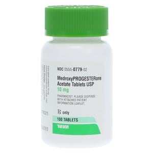 Medroxyprogesterone Acetate Tablets 10mg Bottle 100/Bottle Each