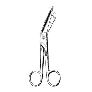 Lister Bandage Scissors Straight 5-1/2" Stainless Steel Disposable 12/Pk