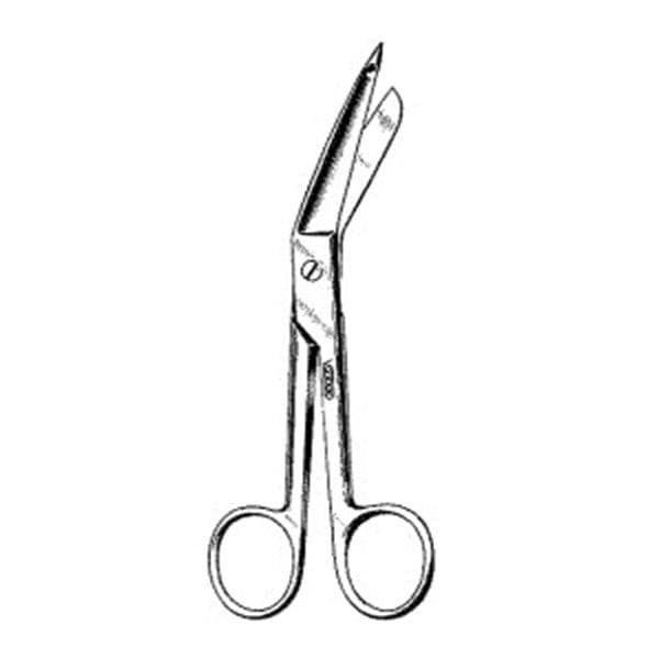 Lister Bandage Scissors Straight 5-1/2" Stainless Steel Disposable 12/Pk