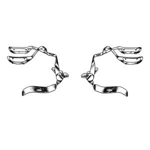 Cotton Roll Holder Silver Stainless Steel 2/Pk