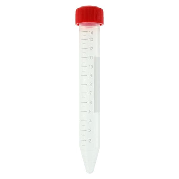 Centrifuge Tube Polypropylene 15mL 17x120mm Non-Sterile 500/Ca