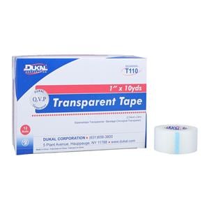 Hypo-Clear Surgical Tape Plastic 1"x10yd Transparent Non-Sterile 144rl/Ca