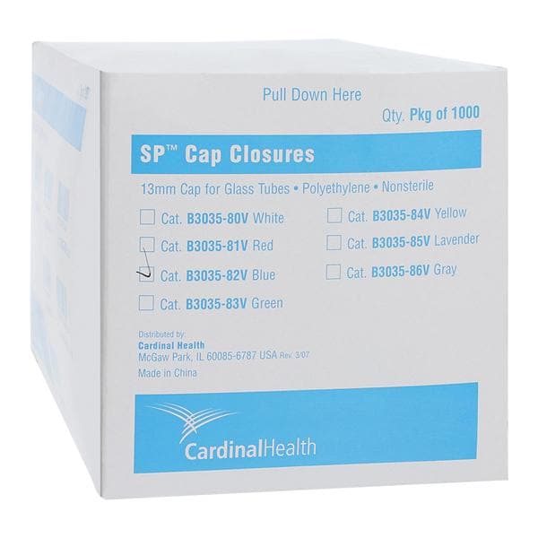 S/P Ezee-Topper Snap Closure Cap LDPE Blue 1000/Pk, 10 PK/CA