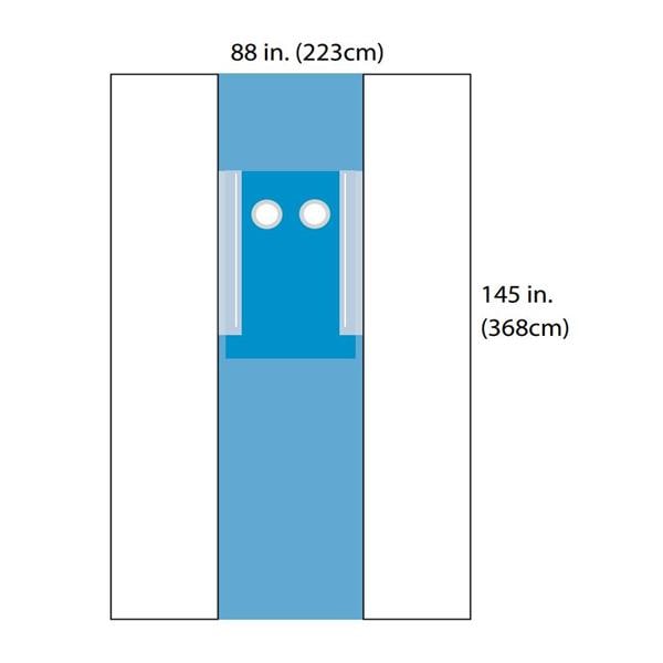 Convertors Tiburon 88"x145" Non-Sterile Surgical Drape Fenestrated