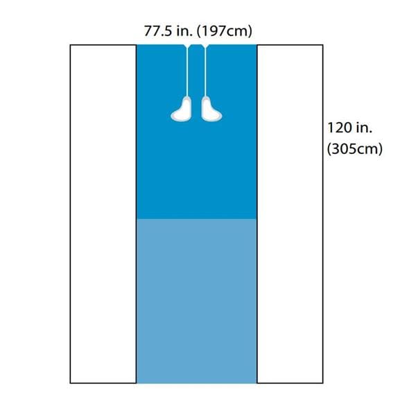 Drape Full Body Central Line Fenestrated 77.5"X120" 14/Ca