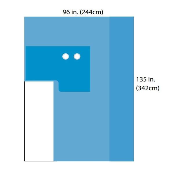Drape Femoral Angiography Surgical Convertors Tiburon 6 Fen 44x60 XL Blu 8/Ca