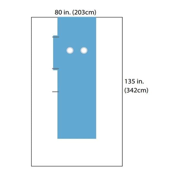 Convertors Tiburon 82x124" Sterile Surgical Drape 6" Fenestrated
