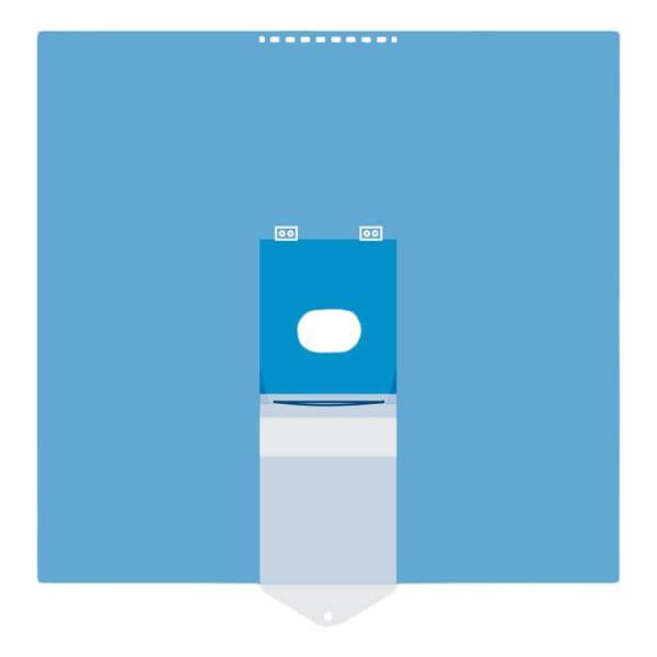 Drape Neurological Convertors Tiburon Fenestrated 100"x95" Blue 8/Ca