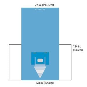 Drape Craniotomy Surgical Convertors Tiburon Fenestrated 77"x128" 7/Ca