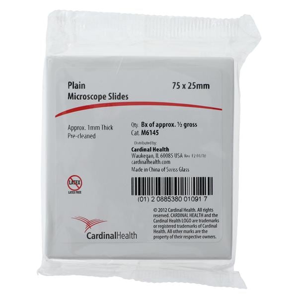 Plain Microscope Slide 3x1" Clear 72/Pk