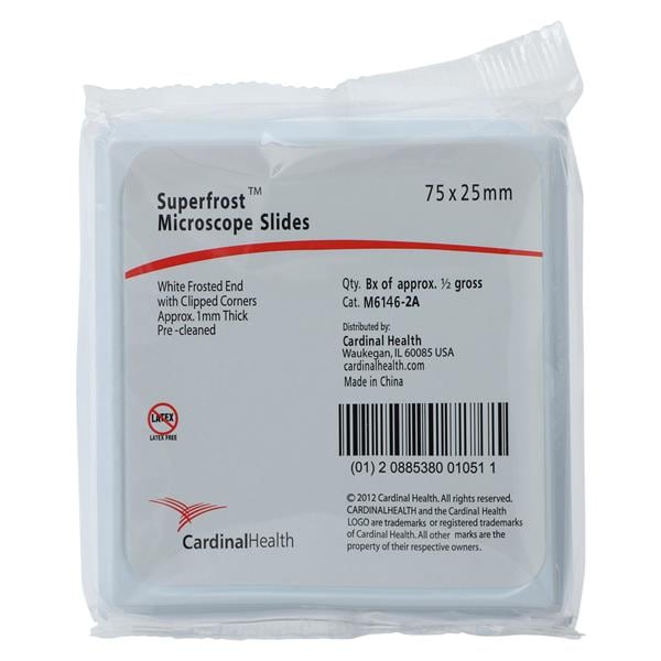 SuperFrost Frosted Microscope Slide 3x1" White 72/Pk, 20 PK/CA