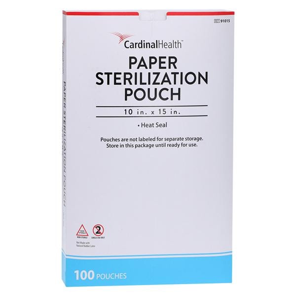 Sterilization Pouch Heat Seal 10 in x 15 in 100/Pk