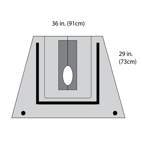 35x30" Sterile Surgical U-Drape Fenestrated