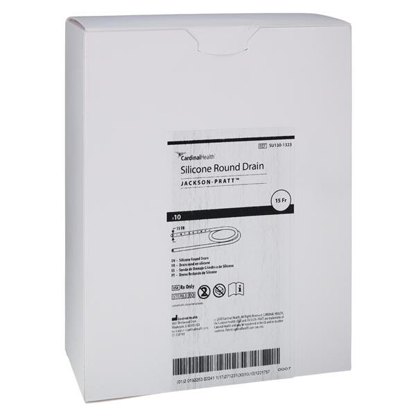 Jackson-Pratt Silicone Wound Drain Hubless 15Fr Round Tip End Perforated, 8 BX/CA