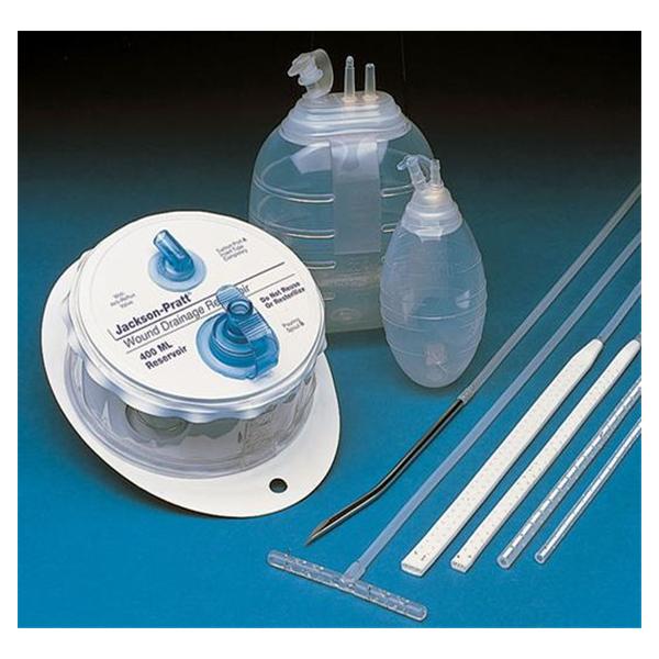 Kit Reservoir Drain Jackson-Pratt Silicone 7mmx2cm 1mL 3/4 Perforated Strl 10/Ca