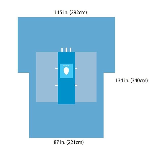 Drape Hip Sheet Convertors Tiburon Fenestrated 21x57" 5/Ca