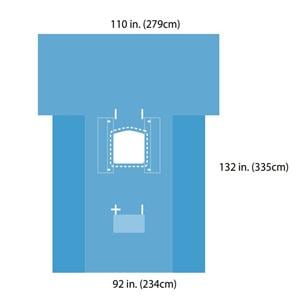 Convertors Tiburon 11x132" Sterile Surgical Drape 18x18" Fenestrated
