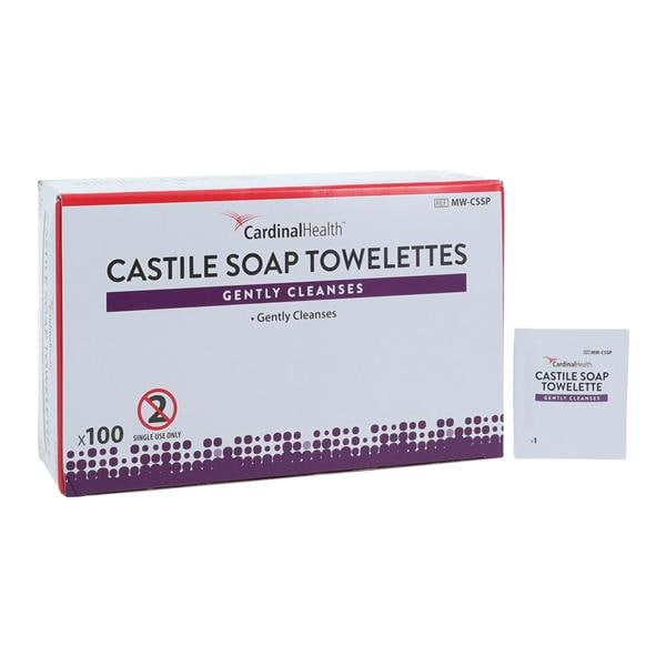 Castile Soap Towelette 12.5x20cm 100/Bx