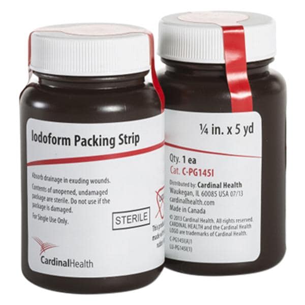 Iodoform Gauze Packing Strip 1/4"x5yd Sterile Not Made With Natural Rubber Latex, 12 EA/CA