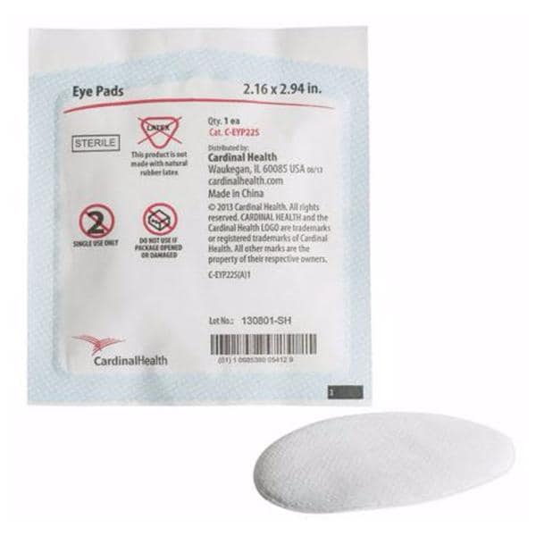 Rayon/Polyester Blend Eye Pad 2.12x2.62" Sterile Round LF