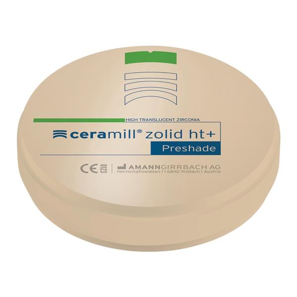 Ceramill Zolid HT+ Zirconia Disc D2 98x14 Ea - Ceramill Zolid HT+ Zirconia Disc D2 98x14 Ea - Image 1