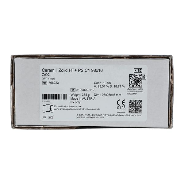 Ceramill Zolid HT+ Zirconia Disc C1 98x16 Ea product image