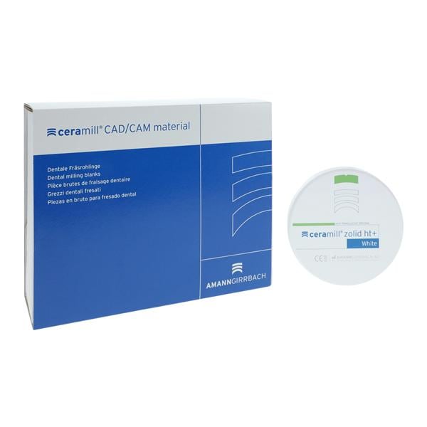 Ceramill Zolid HT+ Zirconia Disc White 98x18 Ea - Ceramill Zolid HT+ Zirconia Disc White 98x18 Ea - Image 1
