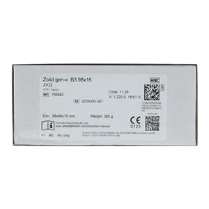 Zolid Gen-X Zirconia Disc B3 98x16 Ea