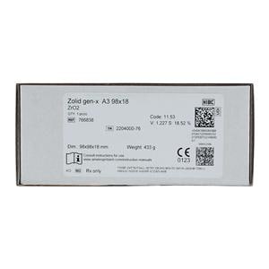 Zolid Gen-X Zirconia Disc A3 98x18 Ea