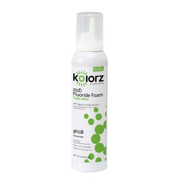 Kolorz Fluoride Foam 1.23% APF Triple Mint Ea