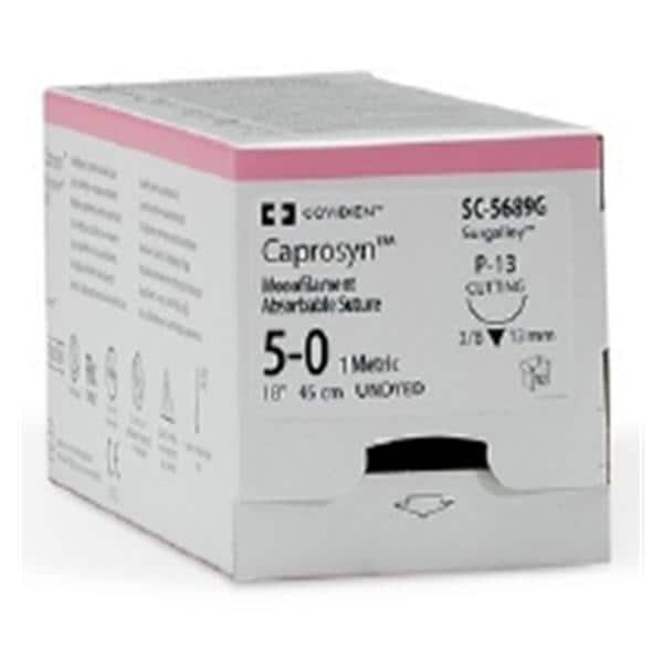 Caprosyn Suture 3-0 30" Glycolide/Lactide Monofilament V-20 Violet 36/Ca