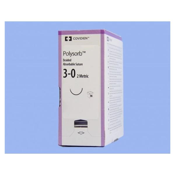 Polysorb Suture 3-0 30" Polyester Braid CV-23 Violet 36/Ca