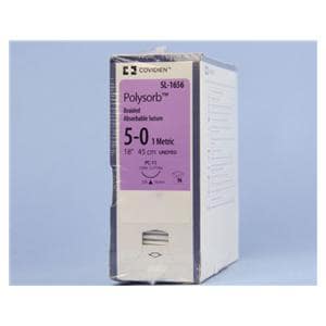 Polysorb Suture 5-0 18" Polyester Braid PC-11 Undyed 36/Ca
