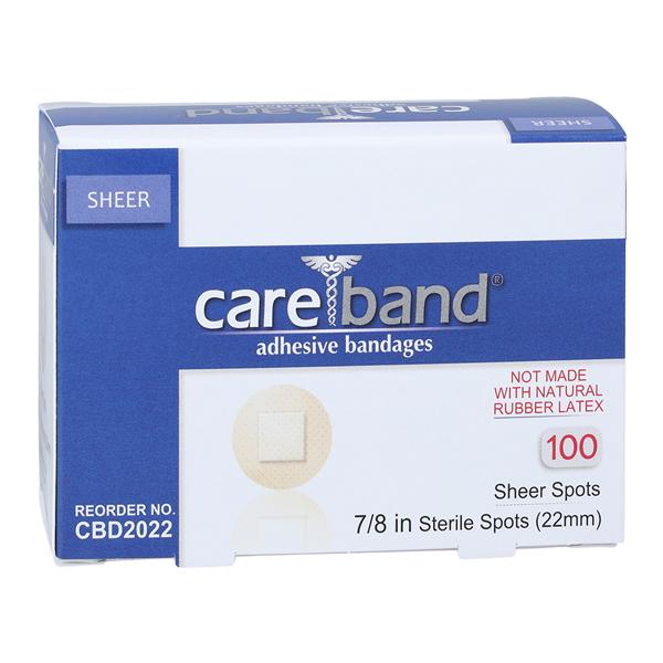 Careband Adhesive Bandage Fabric 7/8" Sheer/Flesh Sterile 12BX/Ca