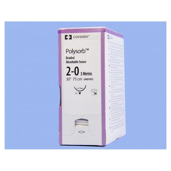 Polysorb Suture 2-0 30" Polyester Braid GS-10 Undyed 36/Ca