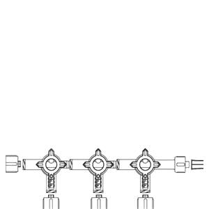 Hi-Flo 3-Way Stopcock 3-Gang 25/Ca