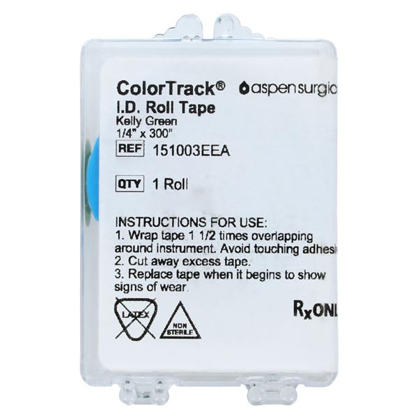 Instrument ID Tape Kelly Green 1/4x300" Autoclavable Disposable RL