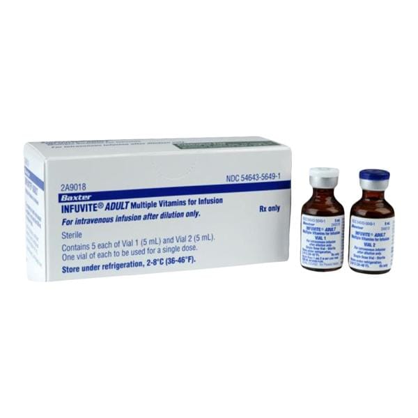 Infuvite Multivitamin Injection Adult SDV 5mL 5/Package, 20 PK/CA