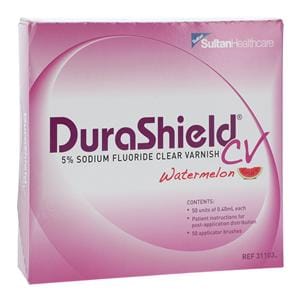 DuraShield CV Fluoride Varnish Unit Dose 5% NaF 0.4 mL Strawberry Clear 50/Bx