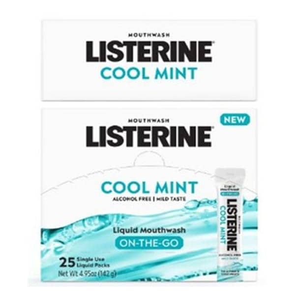 Listerine Cool Mint Mouthwash 10 mL Sachets 4/Ca