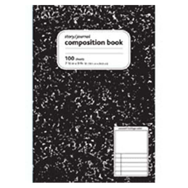 Composition Book 7.5 in x 9.75 in Unruled/Wide Ruled 100 Sheets Ea