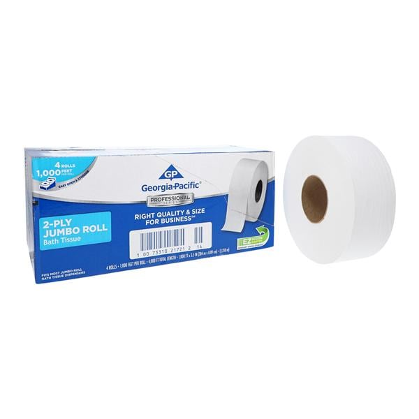 Jumbo Junior Toilet Tissue White 2 Ply 4/Ca