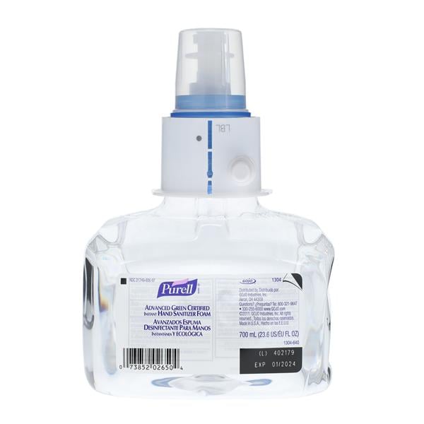 Purell Advanced Foam Sanitizer 700 mL Refill Ea, 3 EA/CA