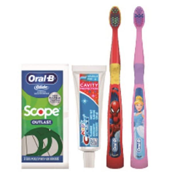 Crest Oral-B Toothbrush 3+ Years Bundle with Flossers 72/Ca