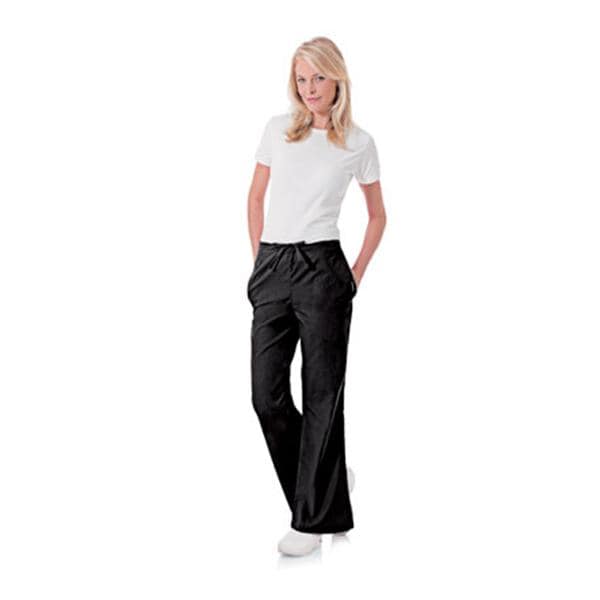 Scrub Pant 5 Pockets 2X Large Black Womens Ea