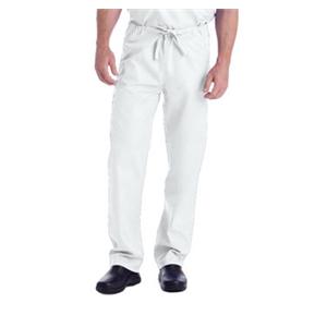 Scrub Pant 2 Pockets X-Large White Unisex Ea