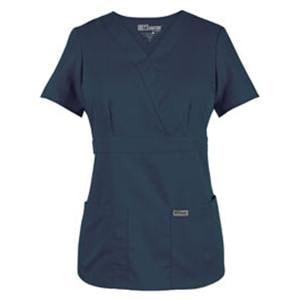 Greys Anatomy Scrub Shirt 4153 Crossover Womens Medium Steel Grey Ea