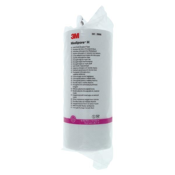 Medipore H Surgical Tape Soft Cloth/Polyester/Elastic 6"x10yd White NS 12/Ca